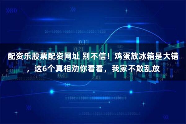 配资乐股票配资网址 别不信！鸡蛋放冰箱是大错，这6个真相劝你看看，我家不敢乱放